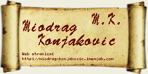 Miodrag Konjaković vizit kartica